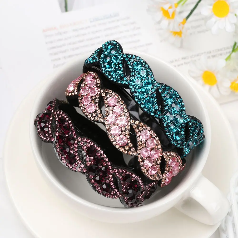 New Hair Accessories Ponytail Holder Hairlips Clamp Bun Hairpin Headwear Crystal Hair Claw HairClips