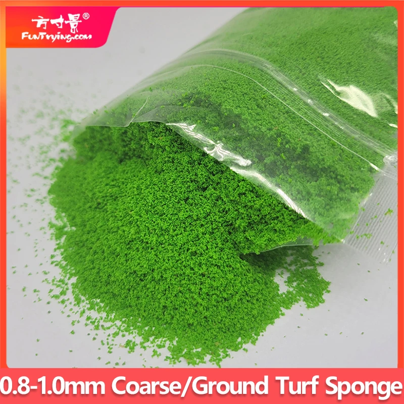 50g 0.5-1.0mm Coarse Turf Ground Sponge Material Scale Model Train Railway Layout Powder Model Train Building Diy Dioramas