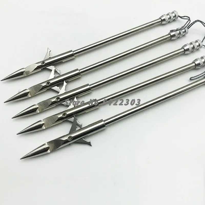 10/20pcs Stainless Steel Arrow Slingshot Accessories Hunting Shooting Projectile Fish Projectile Darts Harpoon Fishing Gear