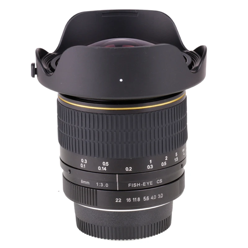 8mm F/3.0 bardzo szeroki kąt typu "rybie oko" obiektyw do Nikon lustrzanka cyfrowa D3100 D3200 D5200 D5500 D7000 D7200 D800 D700 D90 D7100 uwalnia statek