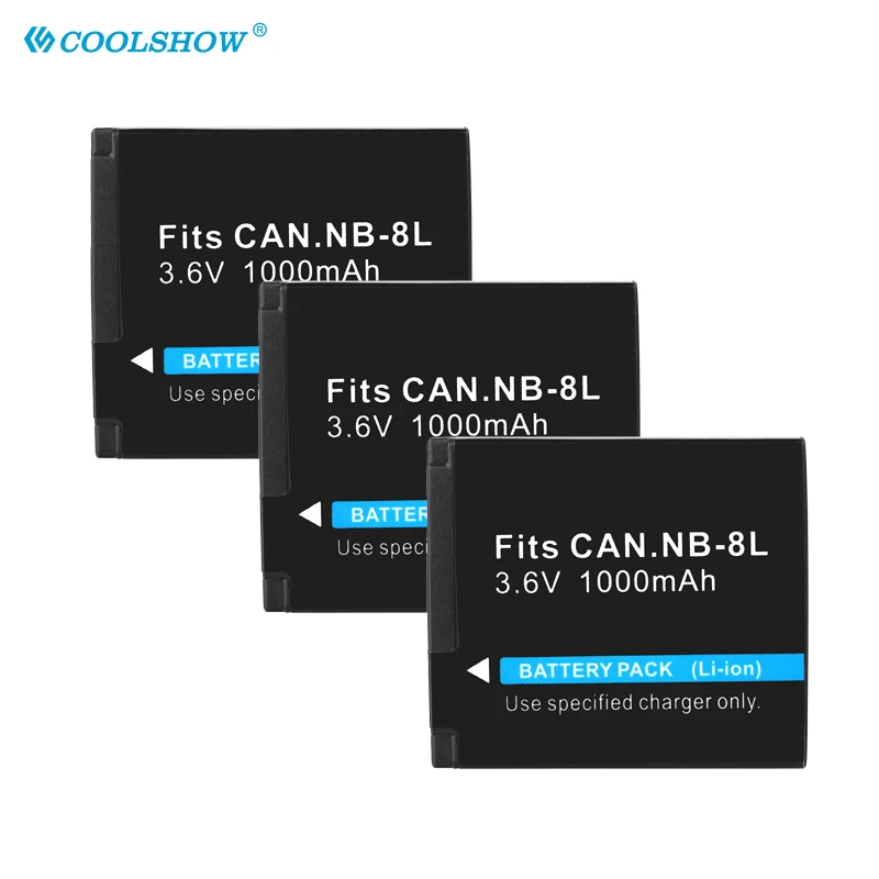 NB-8L NB 8L NB8L Battery For Canon PowerShot A3000 A3300 A3200 A1200 IS A3100 A2200 Camera Batterie 1000mAh