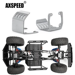 AXSPEED Stainless Steel Chassis Armor Front Rear Axle Protection Skid Plate for Axial SCX10 II 90046 1/10 RC Crawler Car Parts