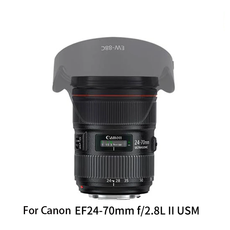 82mm Canon 24-70 F2.8L II EW-88C Camera Lens Hood Lens 1DX2 5DS 5D3 5D4 6D 6D2 7D Camera 82MM Reversible 24 70 II Accessories EW