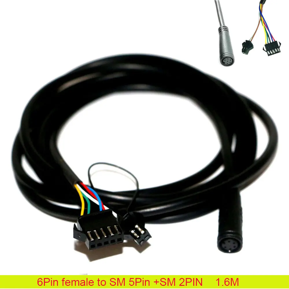 Waterproof 8 Pins 1to 4 Cable Leads 1 in 4 Wires 1T4 for Julet Kunteng Controller Motor Throttle Brake Display eBike