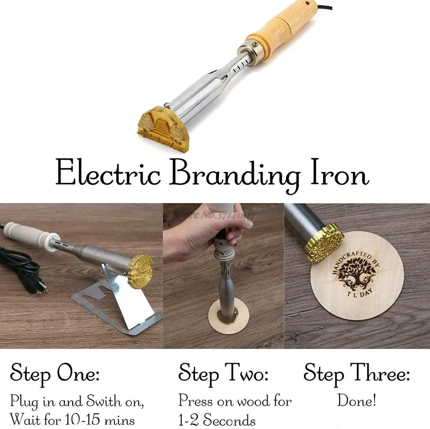 Electric Wood Burning Stamp Personalized DIY Custom Logo Branding Iron for Leather Self Making Machine Emboss