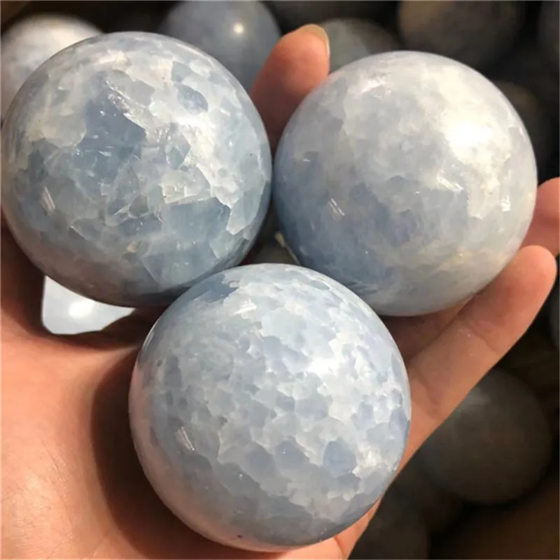 Celestite Ball Natural Carved Crystals Healing Sphere For Sale