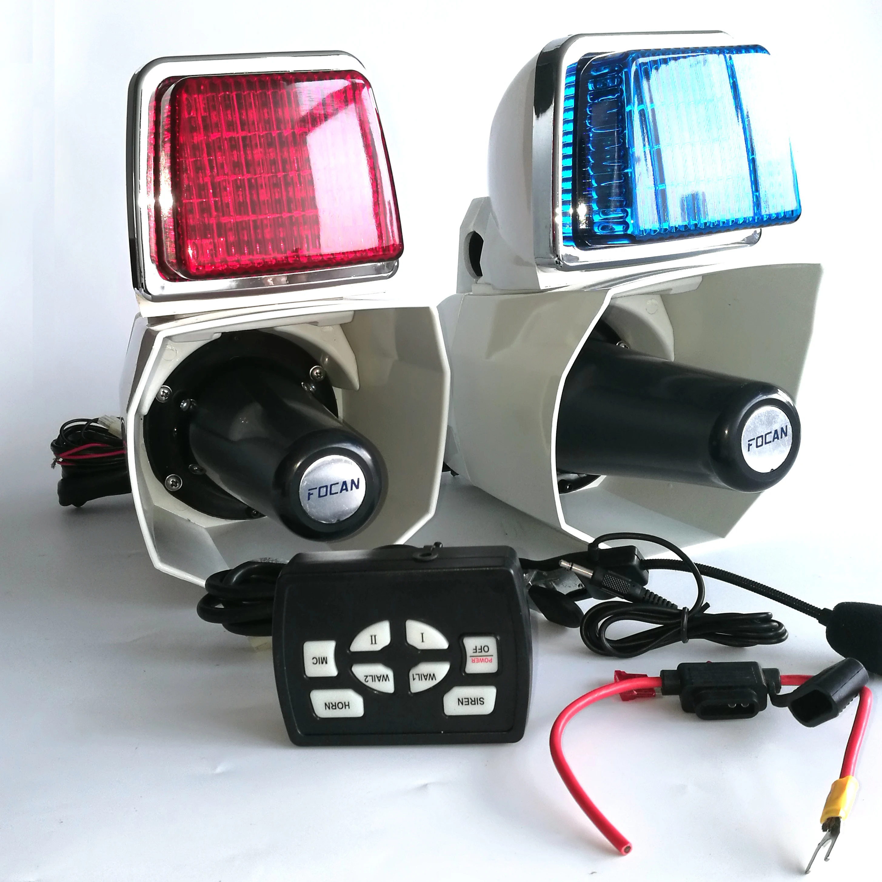 Police Motorcycle LED Warning light with Siren speaker