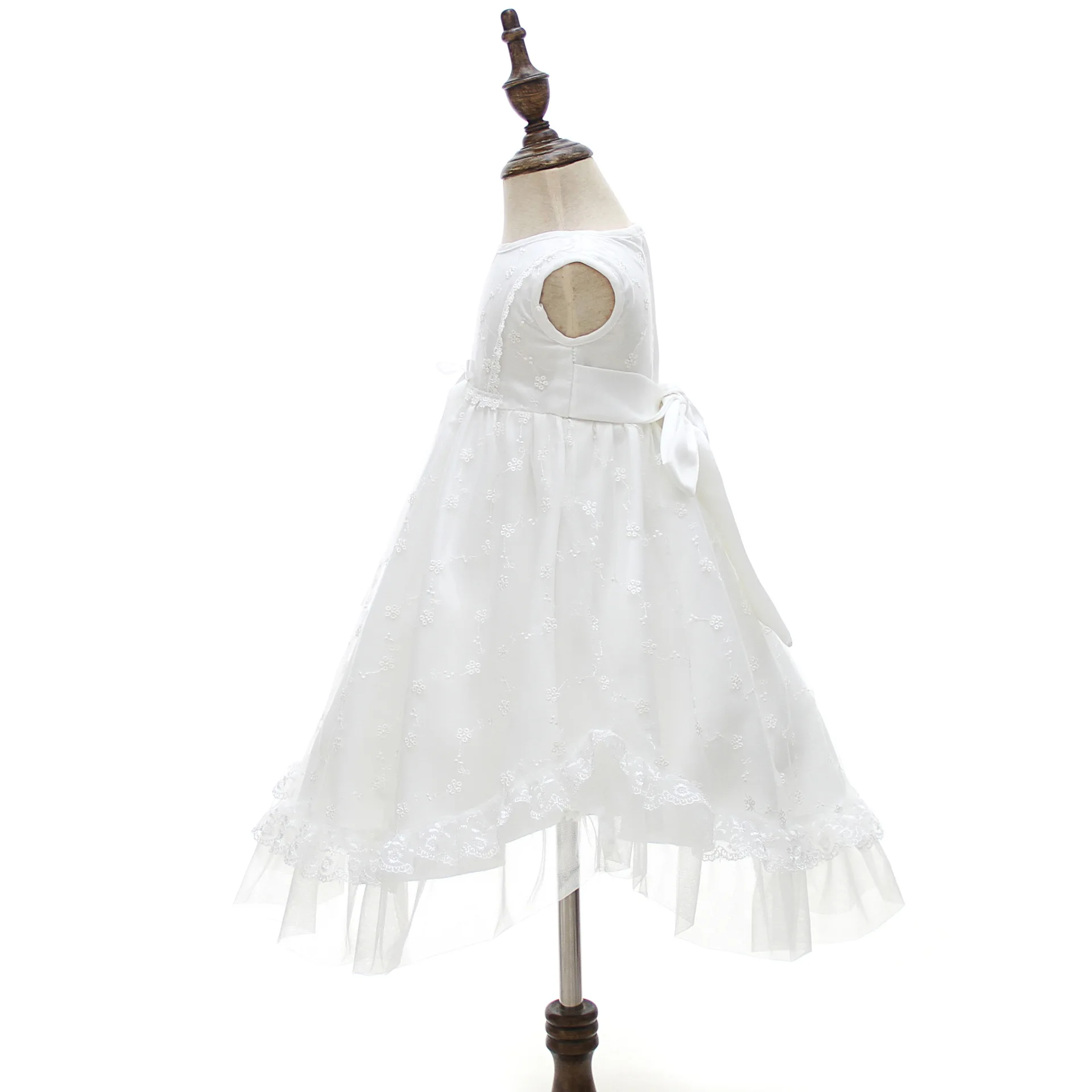 3pcs Long White Baby Girl Dress&Cape Birthday Cotton Vintage Weddings Vestido Christening Gowns 0-24Month Baby Clothes OBF204005