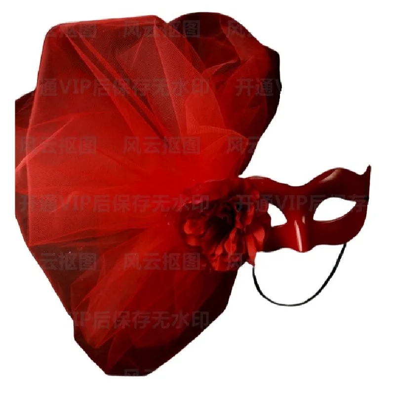 Big Red Beauty Masked Female Halloween Christmas Live Exaggerated Mask