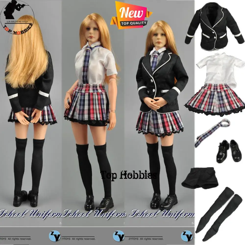 ZY Toys 15-30 1/6 Scale Action Figure Accessory Female's School Uniform Suit Fit 12