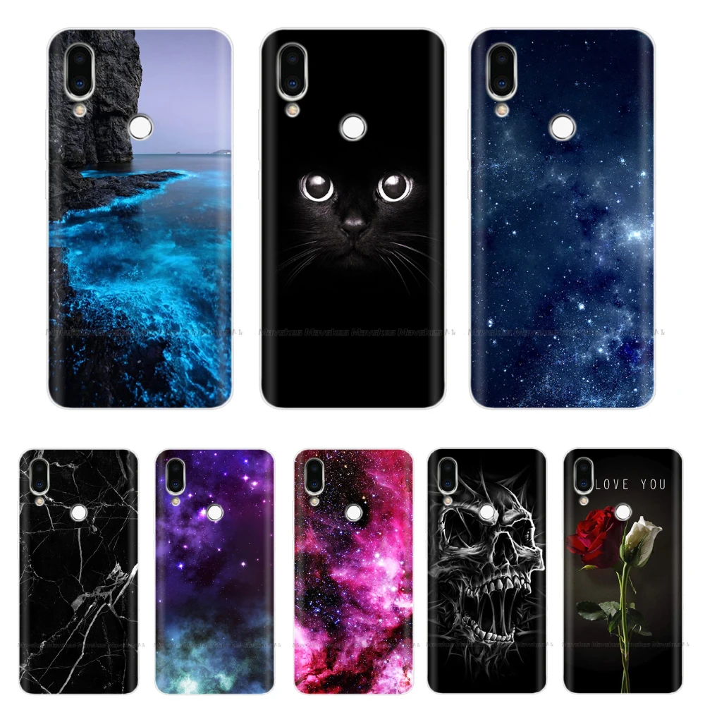 For Meizu Note 9 Case Note9 Soft TPU Silicon Funda Back Cover For Meizu M9 Note Case M9Note M 9 Rose Print Phone Case Coque Para