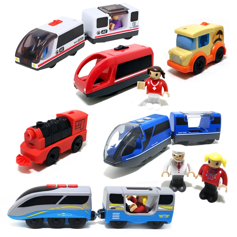 

Children's electric rail train toy magnetic slot die-cast electronic toy birthday gift for children wooden track