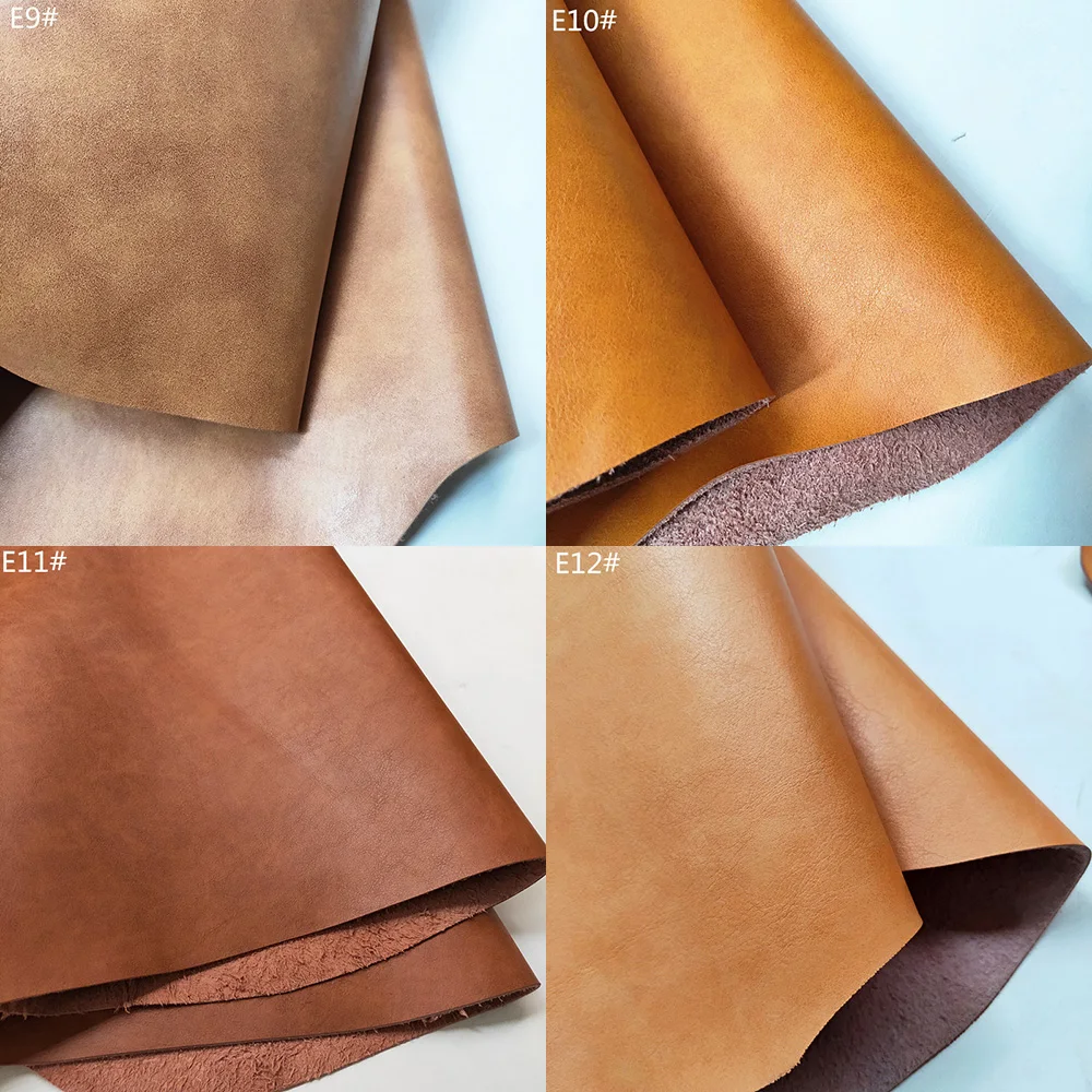 12 colors crazy horse skin leather for needlework 1.8 mm vegetable tanned genuine leather eco wax leather skin belt for bags