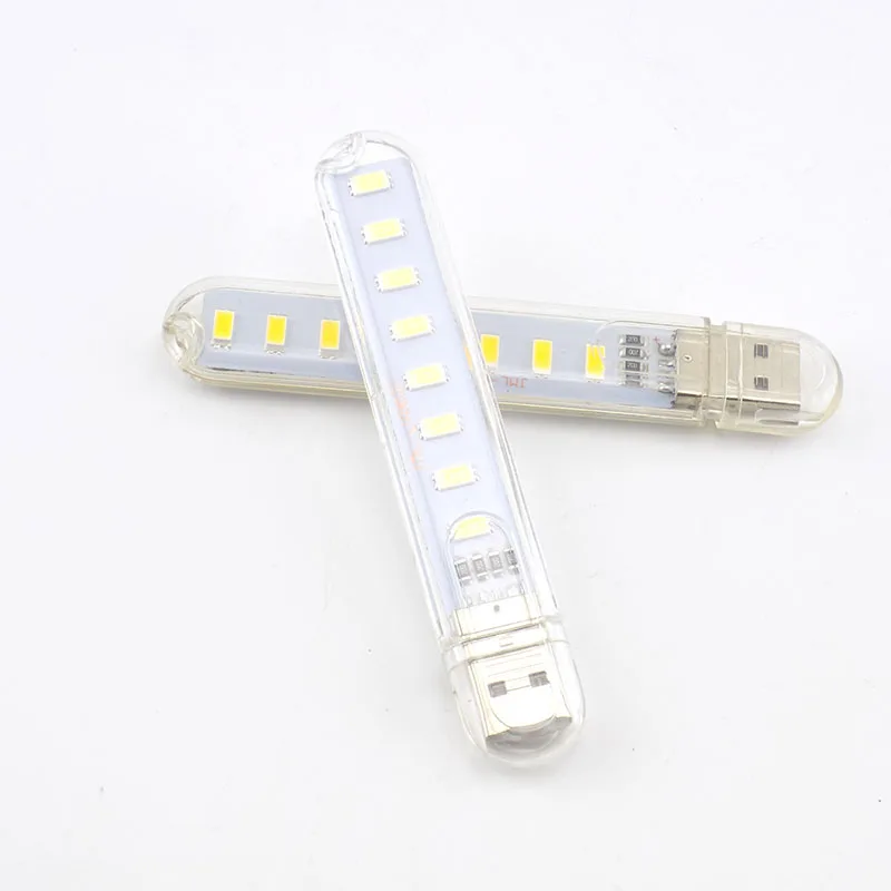 high power 4 colors 8 LED USB Book Reading night powerbank warm white light power bank lighting for PC Computer Laptop Bulb lamp