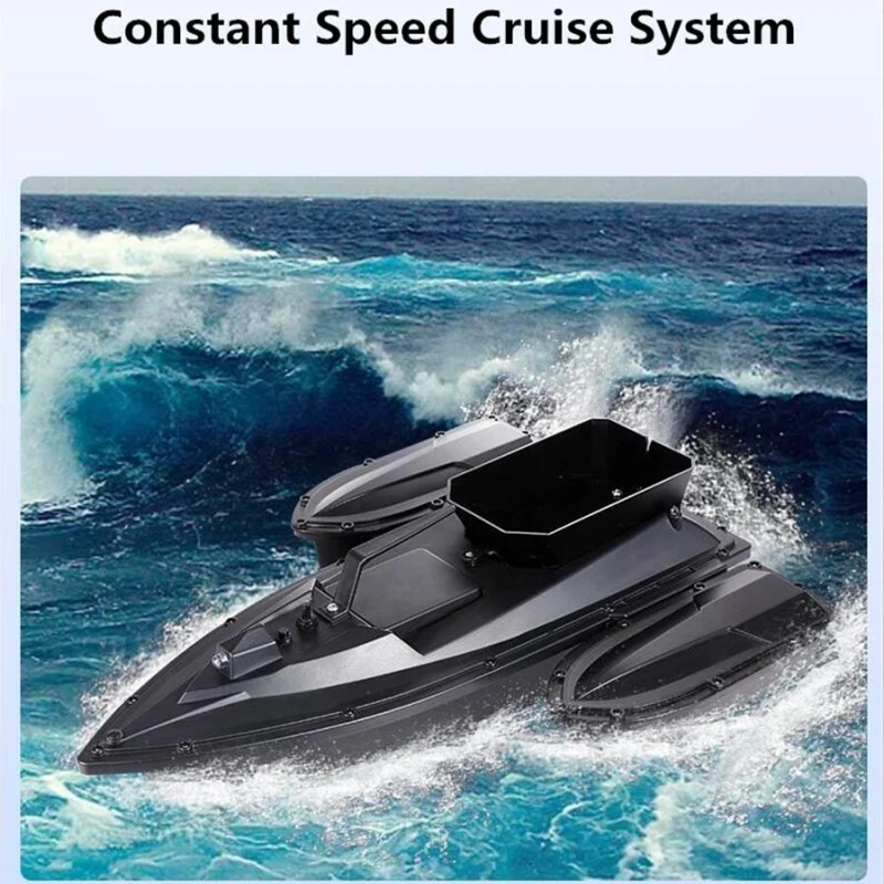 싱글 핸드 원격 제어 송신 후크 지능형 원격 제어 미끼 보트 500M 3시간 고정 속도 크루즈 RC 낚시 보트 도구