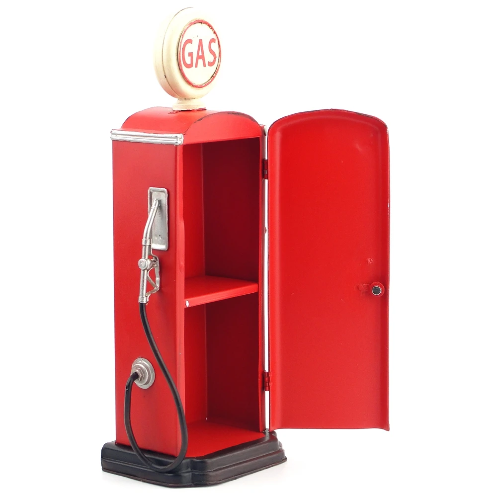 Antique Classical Petrol Pump Model Retro Vintage Wrought Metal Crafts For Home Decoration American Old Gas Pump