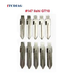 10pcs/lot #147 lishi GT10 Metal Blank Uncut Flip KD VVDI Remote Key Blade For IV-ECO Auto Replacement Parts Interior parts