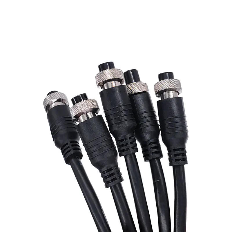 2m GX12 cable connectors waterproof joint extension cable plug male and female M12 2pin 3pin 4pin 5pin 6pin