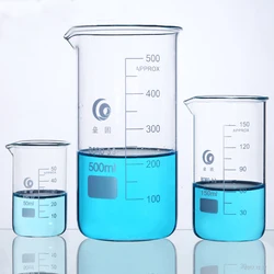 High Borosilicate Lab Graduated Glass Beaker in Tall Form Laboratory Equipment