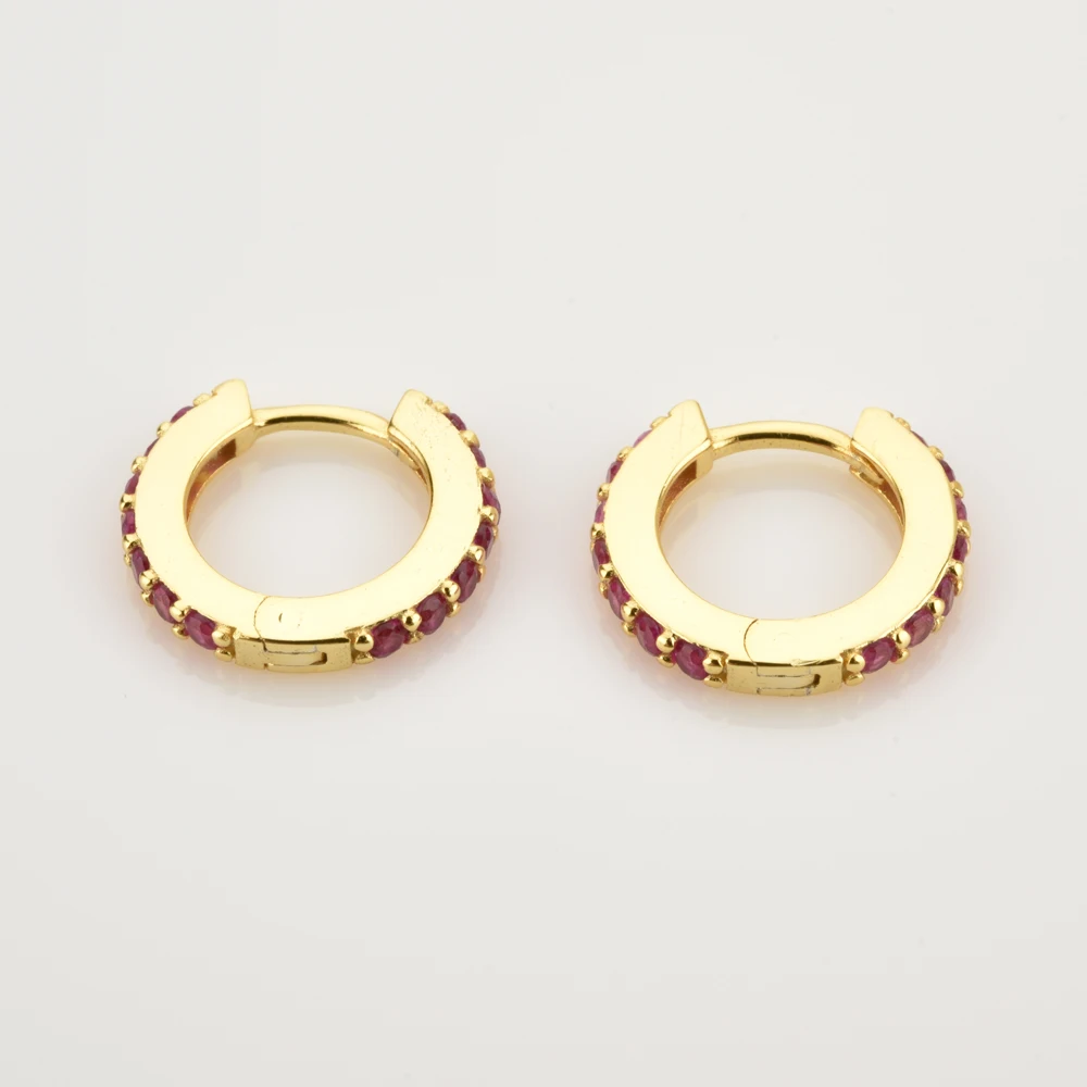 Imagen 5: ANDYWEN-Huggies pequeños transparentes de Plata de Ley 925 para mujer, aros de cristal de lujo a la moda, Piercing, joyería Ohrringe