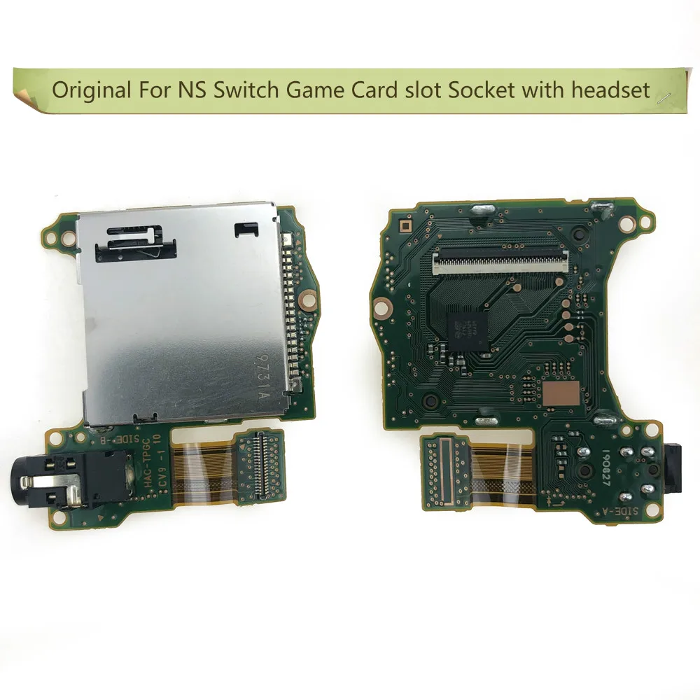 

Original Game Card slot Socket with headset headphone board Replacement For Nintend Switch NS Switch repair parts