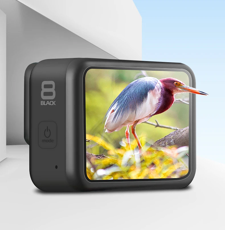 สำหรับ GoPro 8 สีดำอุปกรณ์เสริม Screen Protector กระจกนิรภัย LCD Ultra CLEAR HD + เลนส์ป้องกันชุด Slim สำหรับ go Pro HERO 8