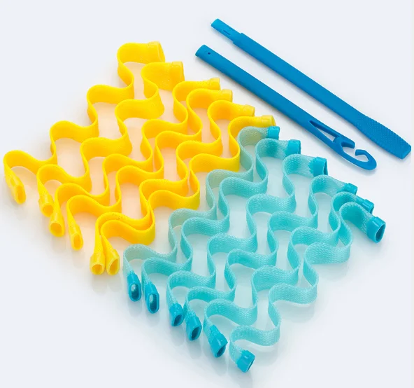 12pcs 25/30/45/50/55/65cm water ripple curling iron DIY manual hairdressing tool ,magic curler,hair roller spiral curls roller