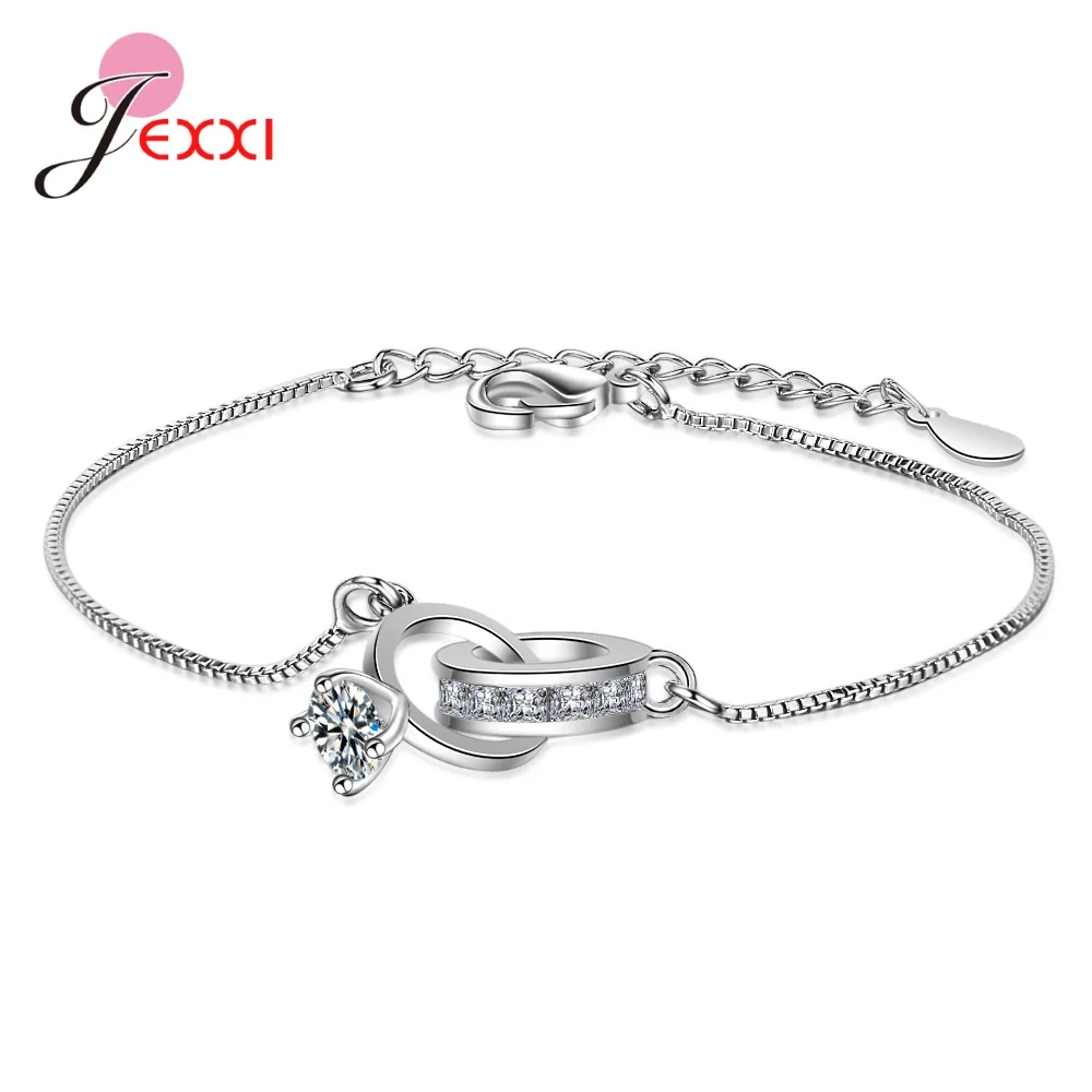 Geometric Claw Circel 925 Sterling Silver Adjustable Charm Bracelets Fashion Simple Friendship Jewelry Birthday Gift