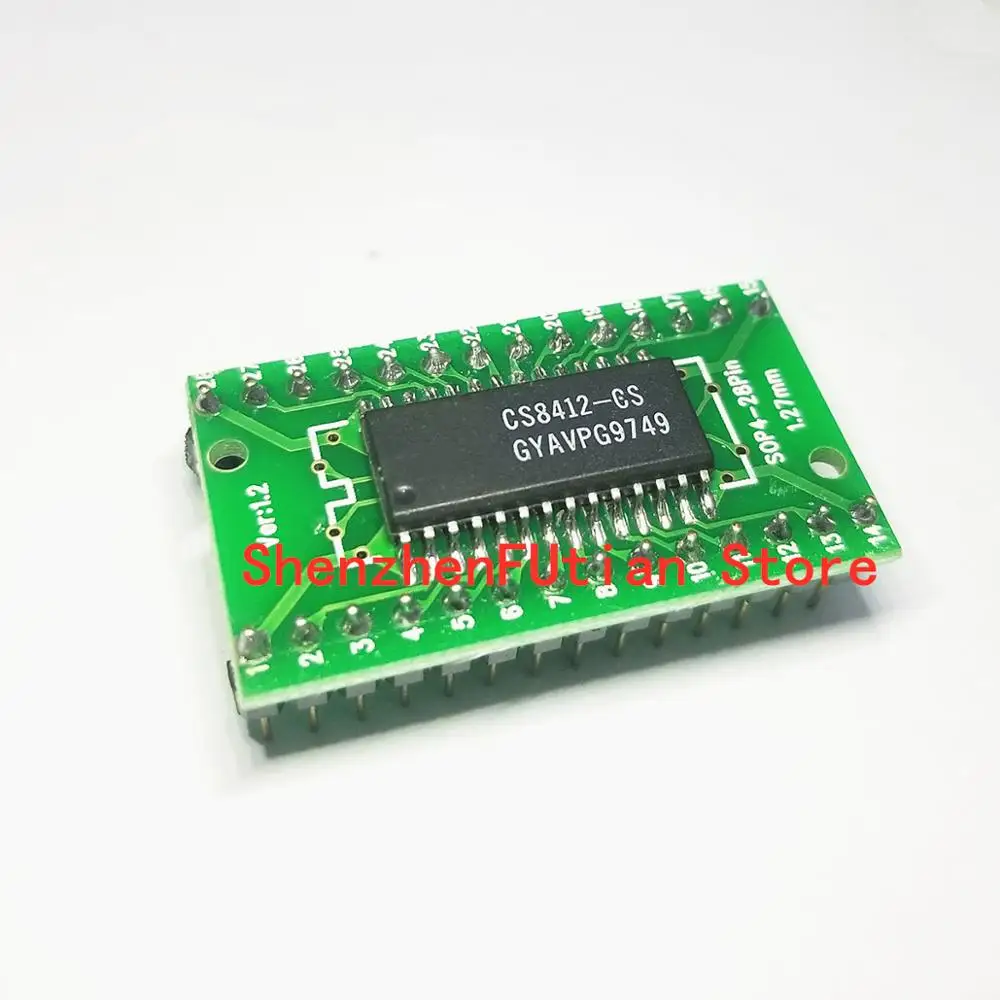 1 قطعة/الوحدة CS8412-CS CS8412CS CS8412 CS8412-CP SOP28 تحويل DIP28 نفس دبوس الملعب
