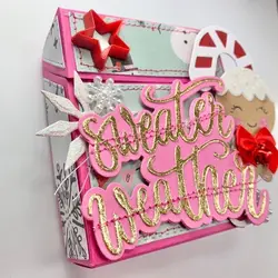 KSCRAFT Flip Flop Box Metal wykrojniki szablony dla DIY Scrapbooking dekoracyjne wytłaczanie kartki DIY