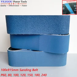 5 pièces 100 x 915mm bande Abrasive pour meuler le métal. Bande Abrasive de 915mm. Bande Abrasive en acier inoxydable zircone - alumine de 4