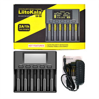 LiitoKala Lii-S6 Lii-PD4 Lii-500 Battery Charger 18650 6-Slot Car-Polarity Detect For 18650 26650 21700 32650 AA AAA Batteries