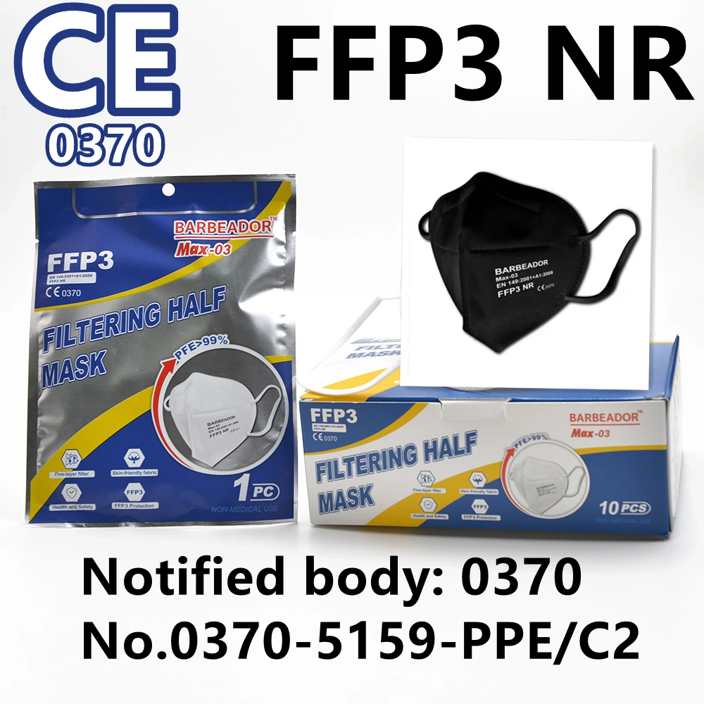 CE 0370 ffp3 nr ffp3mask mascarillas certified mask fpp3  mascarillas маска защитная ffp3 mascherina ffpp3 adult p3