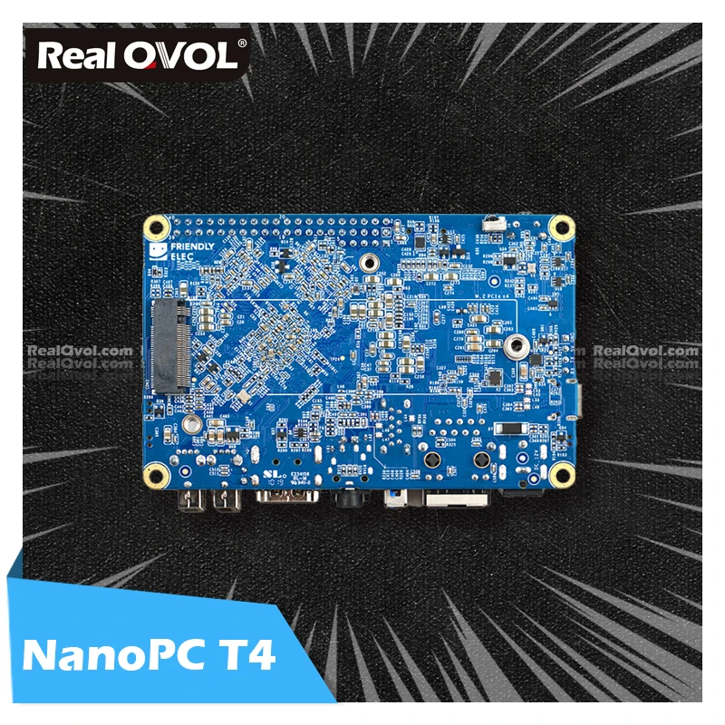 FriendlyELEC NanoPC T4 Board Rockchip RK3399 Soc 4GB RAM 16GB eMMC dual-band wifi M.2 PCIe NVME AI Deep Learning Applications