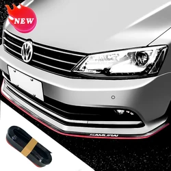 2.5M Car Front Bumper Protector Rubber Car Bumper Lip Protectors Body Spoiler Glossy Exterior Mouldings Car Body Side Skirt