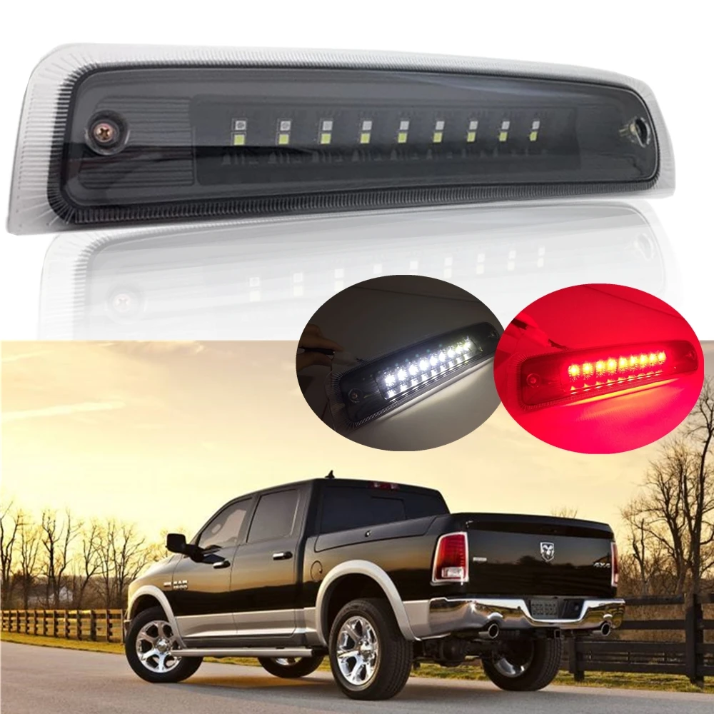 

For 2009-2017 Dodge Ram 1500 2500 3500 3rd Led Brake Light Third Rear Stop Red White Tail Light Lamp