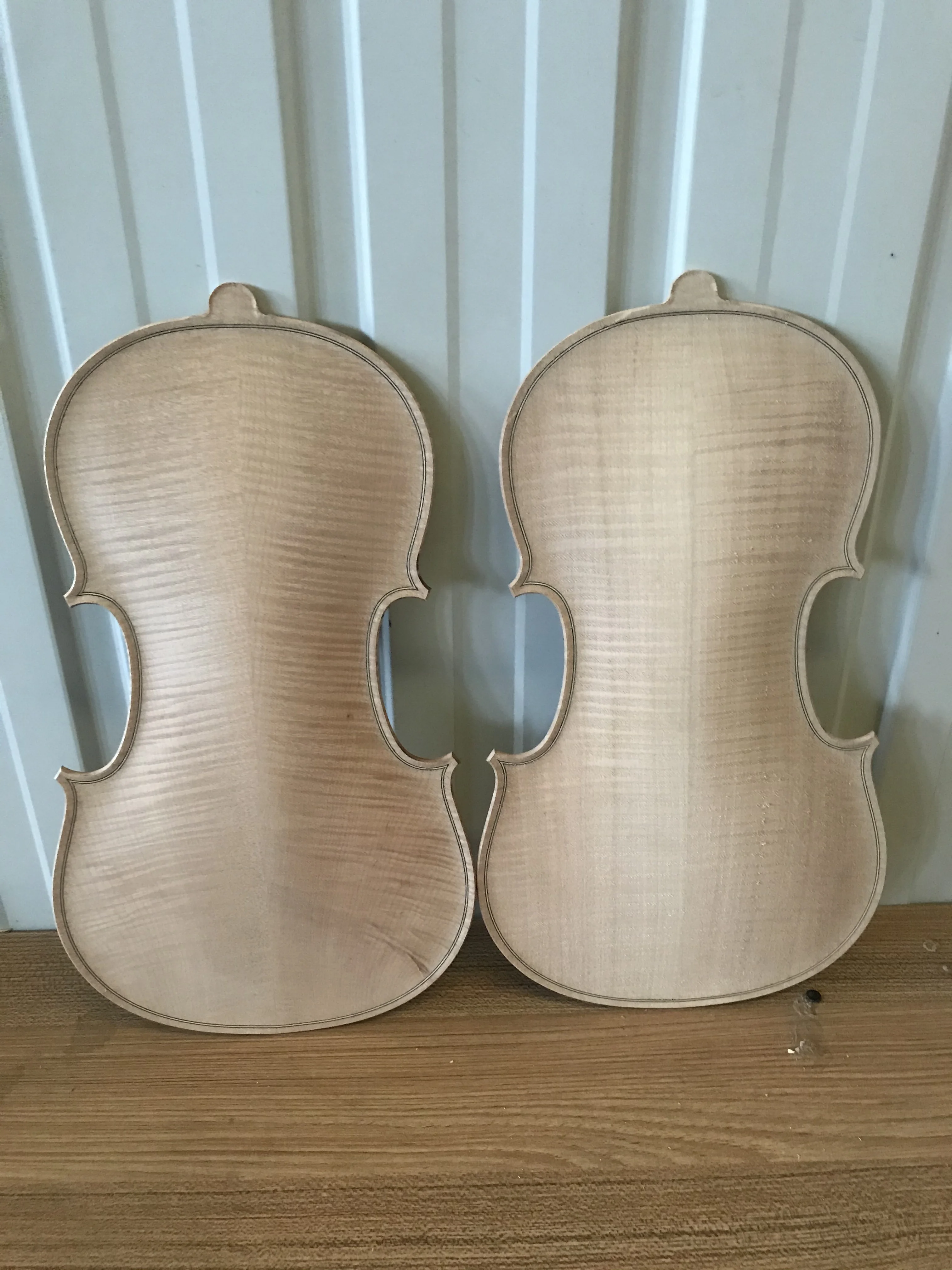 Handcraft Violin Body Backplate, Unfished Fiddle, Maple Topboard, 1/4, 1/2, 3/4, 4/4, 1Pcs