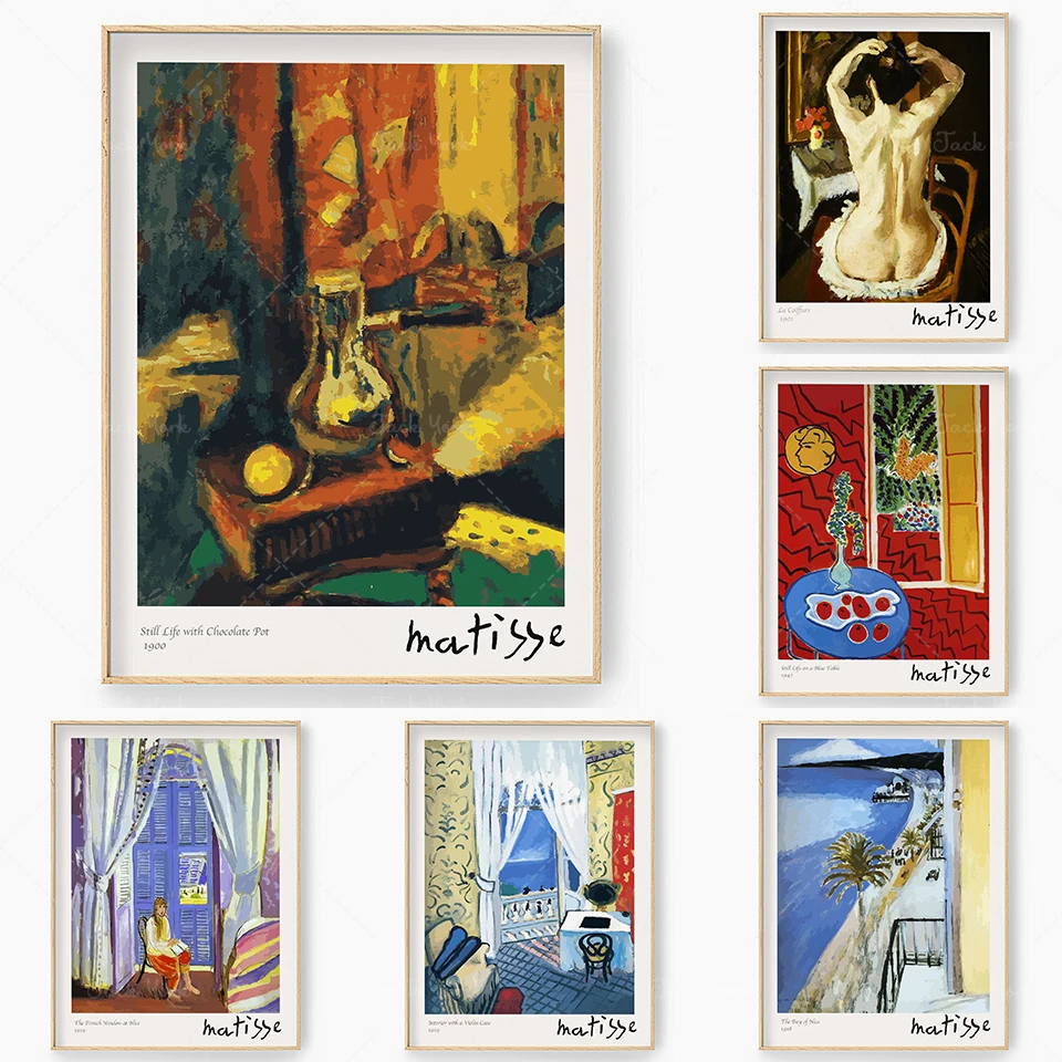 Henri Matisse, Interior with a Violin Case 1919, Vintage,Retro Exhibition Poster Digital Art,Gallery Wall Decor Print