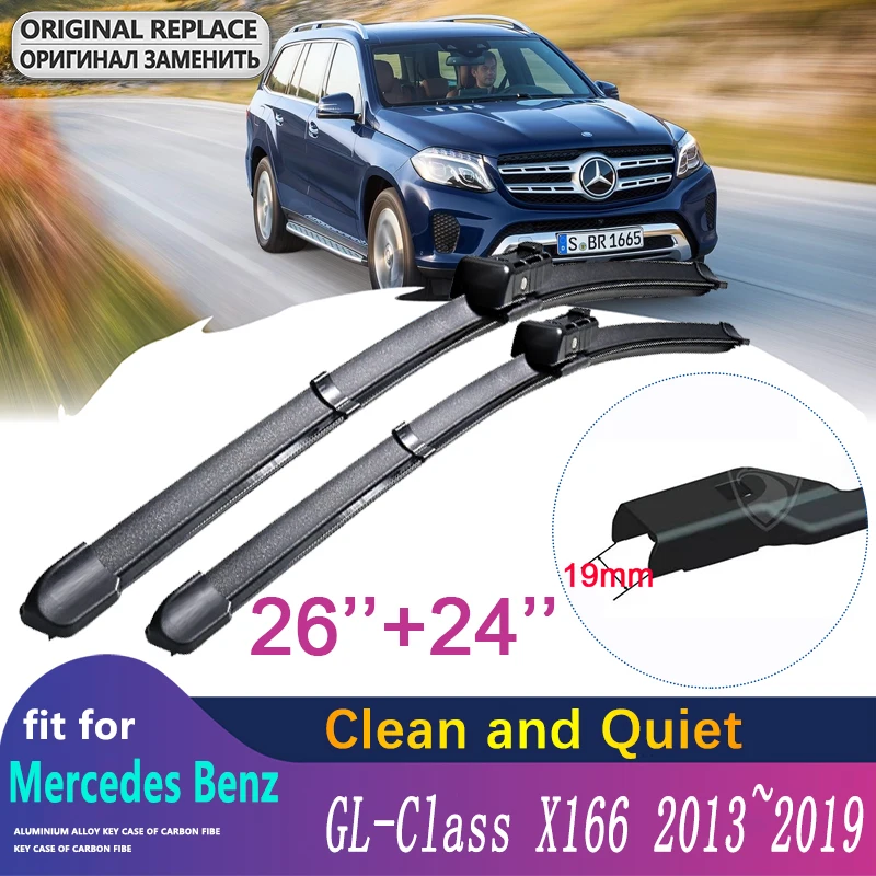 

Car Wiper Blades for Mercedes-Benz GL GLS Class X166 2013~2019 Front Window Windscreen Wipers Car Goods 2014 2015 2016 2017 2018