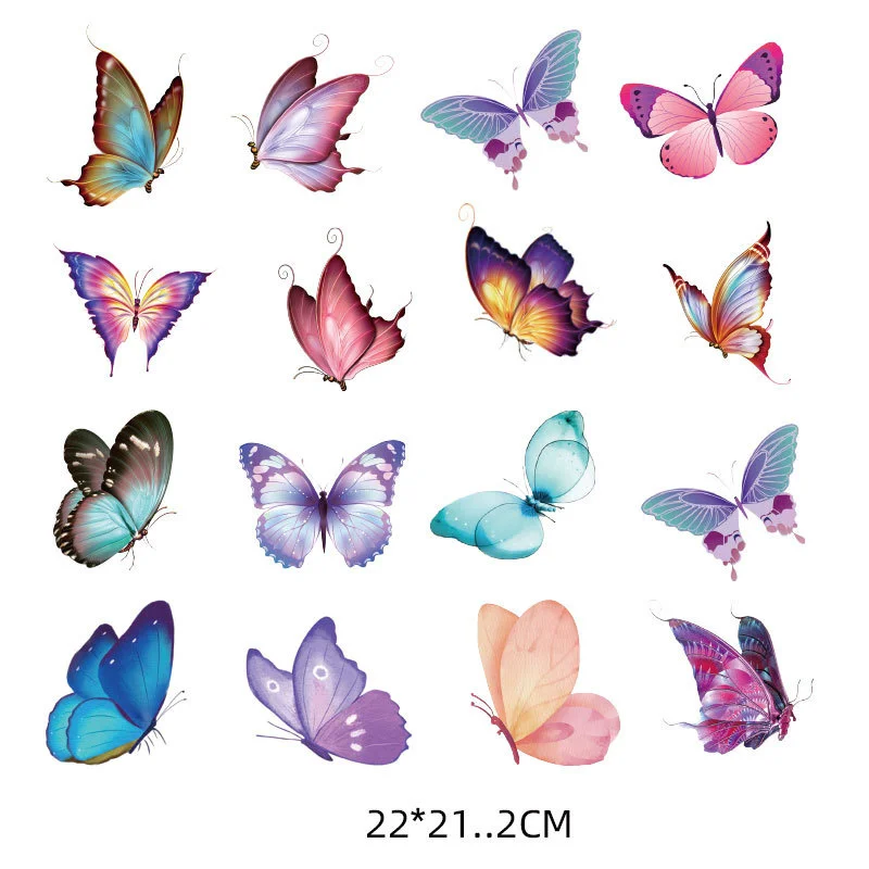 28 Styl Colorful Butterfly Animal Iron On Patches For DIY Heat Transfer Clothes T-Shirt Bag Thermal Stickers Decoration Printing