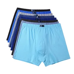 100% cotton Big size underpants men's Boxers plus size large size shorts breathable cotton underwear 5XL 6XL 4pcs/lot panties