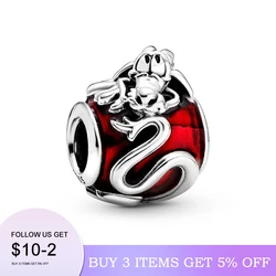 2020 Spring New 925 Sterling Silver Beads Mulan Mushu Charms fit Original 3mm Bracelets Women DIY Jewelry