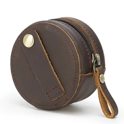 Vintage Coin Purse Genuine Leather Jewelry Storage Box Women's Lipstick Bag Retro Key Coin Bag