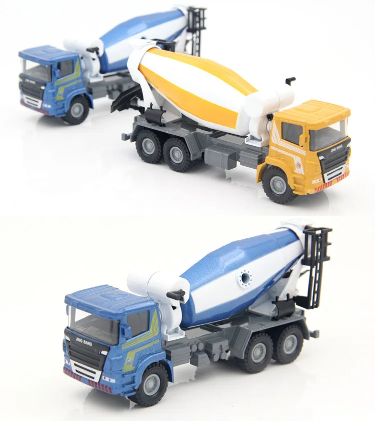 Hot-selling high-simulation alloy excavator mixer truck model,1:60 construction truck toy,wood grabber dump truck,free shippig