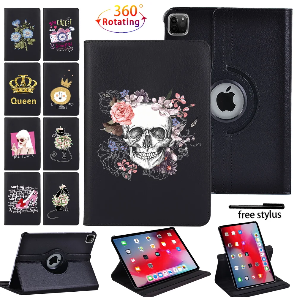 

360 Tablet Rotating Case for Apple IPad Air 1/2/Air (3rd Gen)/Air (4th Gen) Pu Leather Bracket Cover Case+Free Stylus