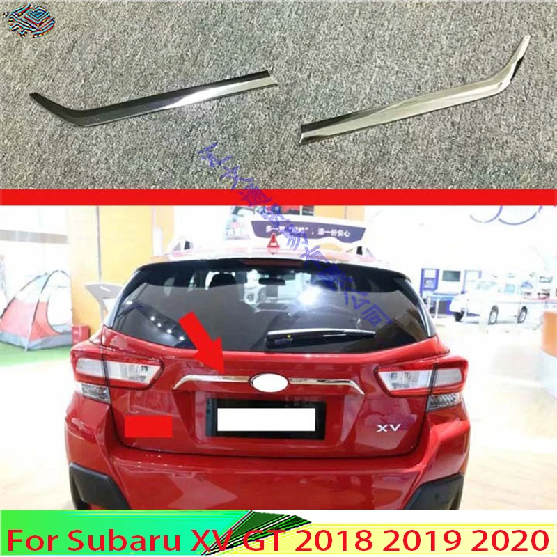 For Subaru XV GT 2018 2019 2020 ABS Chrome Tail Gate Door Cover Trim Rear Trunk Molding Bezel Styling Sticker Garnish