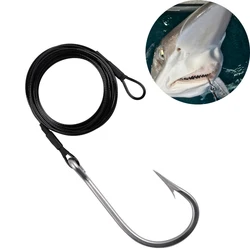 Big game haczyki wędkarskie 400LB Trolling Casting tuńczyk Jig rig Nylon powlekany kabel drut stalowy lider słonowodne Shark Toothy haczyki rybackie
