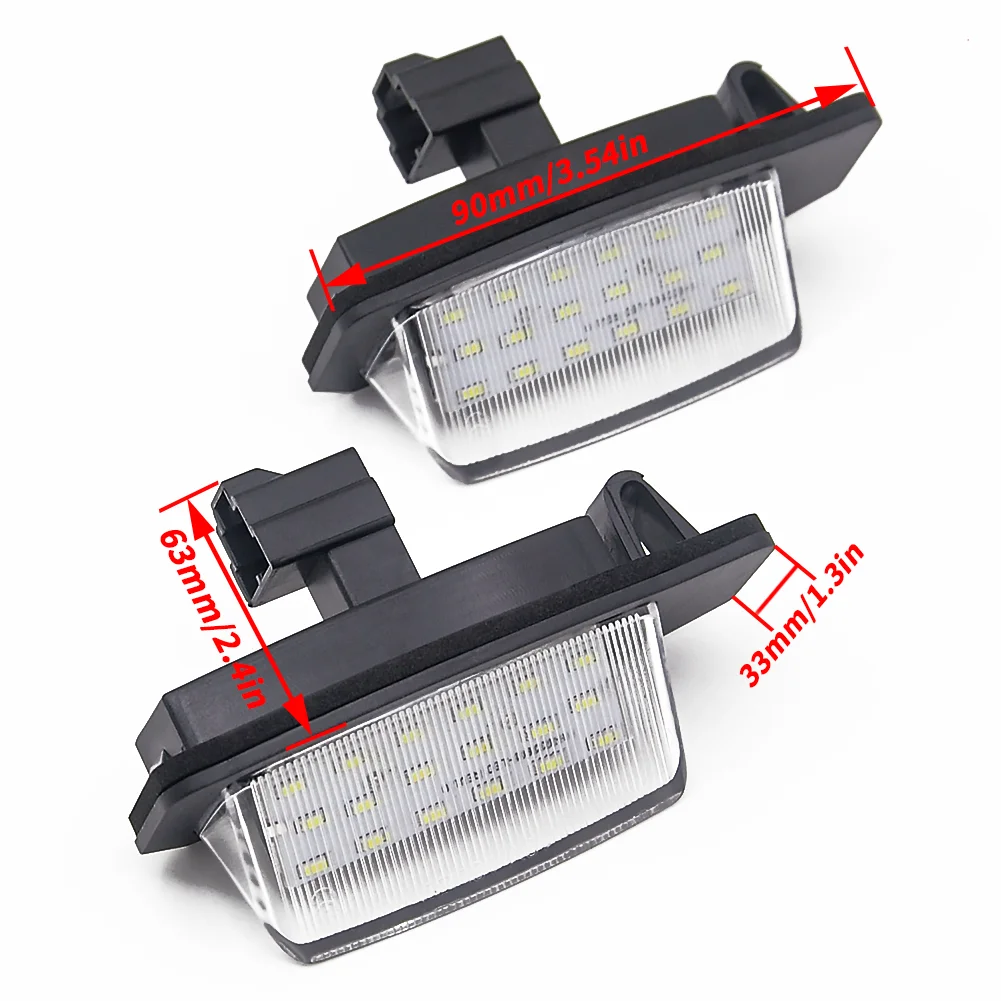 Car LED number License Plate Lights lamps For Mitsubishi OUTLANDER XL(CW) 2006-2012 For Lancer Sportback 2008~2012