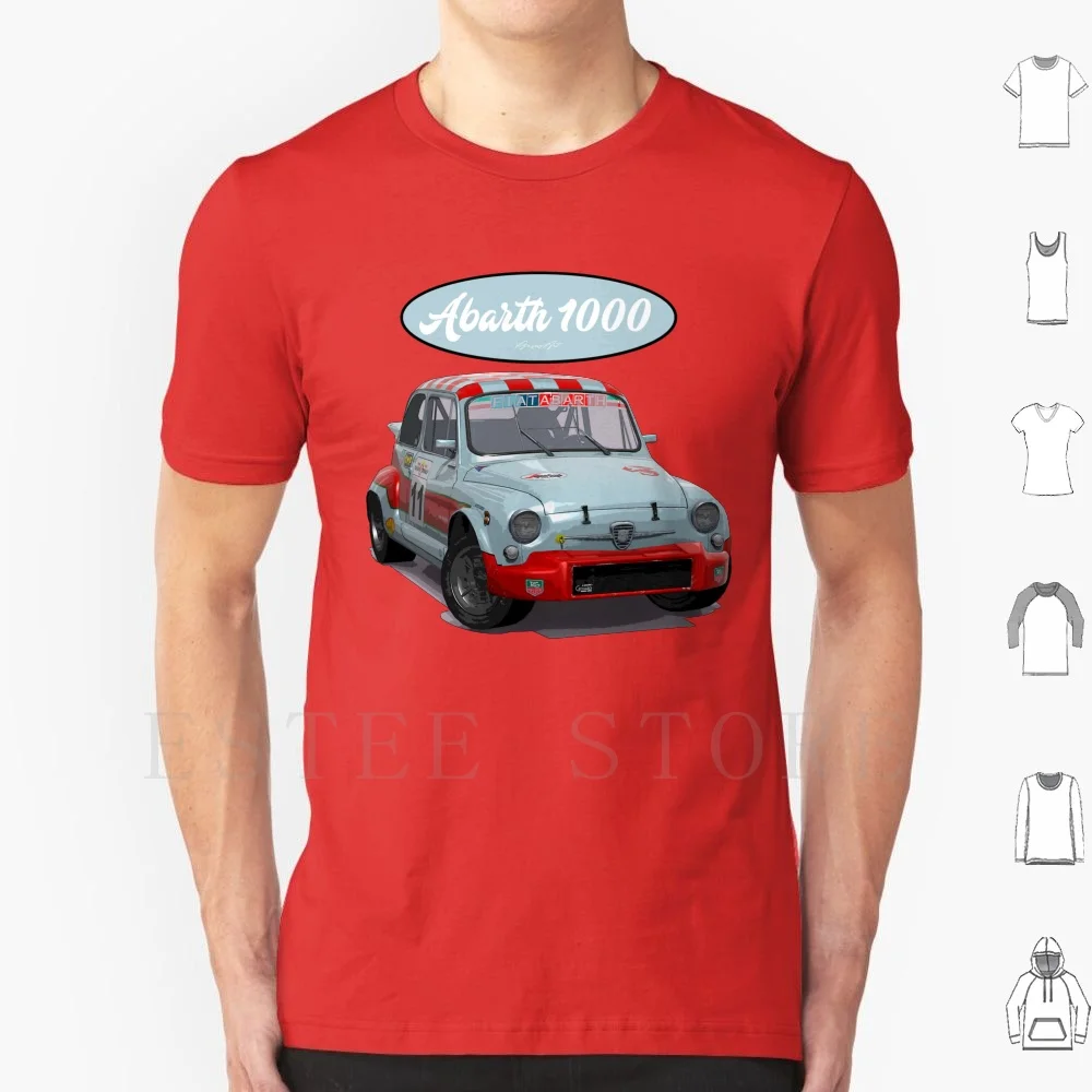 Abarth 1000 11 T Shirt Print Cotton Abarth 124 500 Sport Automobile Cars Classic Italian Performance Racing Pjesusart