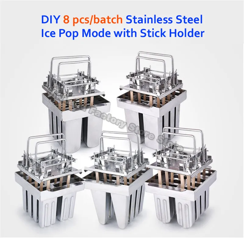 Stainless steel ice cream mould Popsicle mold Commercial  Popsicle mold model 8 grid popsicle bucket making machine